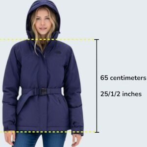 Women's Blue Belted Ski Jacket